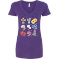 thumbnail image 3 of Inktastic Wild Flower Chart Women's V-Neck T-Shirt, 3 of 5
