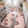 thumbnail image 2 of Pioneer Flower Floral Print Pattern Kitchen Rugs Sets Of 3,Kitchen Runner Rugs Non Skid Washable,Decorative Kitchen Floor Mats for Kitchen,Sink,Laundry,17"x30"+ 17"x47" + 17"x59", 2 of 6
