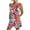 #6_White, variant on Women's 4th of July Romper - Floral Stars Print Adjustable Straps