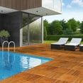 thumbnail image 5 of YYAo 27pcs Wood Interlocking Deck Tiles 11.8"x11.8", Waterproof Flooring Tiles for Indoor And Outdoor,Light Natural Wood, 5 of 11