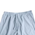 thumbnail image 5 of Boyscolos Mens Summer Beach Pants Elastic Waist Drawstring Casual Linen Pants Lightweight Loose Fit Fashion Yoga Trousers Blue M, 5 of 6
