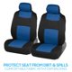 thumbnail image 3 of Juego completo de fundas para asientos de coche BDK PolyPro, azul sobre negro, 3 of 9