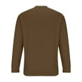 thumbnail image 6 of CYiJun Men's Long Sleeve T Shirts Fall Casual Waffle Weave T-Shirts Winter Breathable Comfort Basic Tee,Brown 2XL, 6 of 8