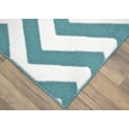 thumbnail image 2 of Garland Rug Large Cheveron 5 ft. x 7 ft. Area Rug Teal/White, 2 of 5