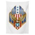 thumbnail image 3 of Ambesonne Eagle Tablecloth Rectangular Table Cover, Freedom Flag, 52"x70", Multicolor, 3 of 4