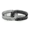 thumbnail image 5 of Sterling Silver Rhodium-plated Black & White CZ Ring QR6147, 5 of 6