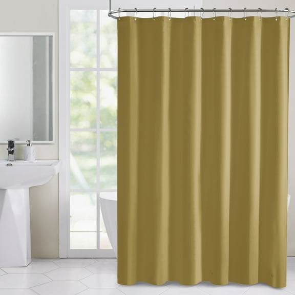 VCNY Home Hotel Style Gold Heavy Duty PEVA Shower Liner, 72" x 72"