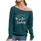 thumbnail image 1 of Camiseta de manga larga con cuello inclinado estampado casual suelto de moda para mujer Fridja  ghj987+811, 1 of 7