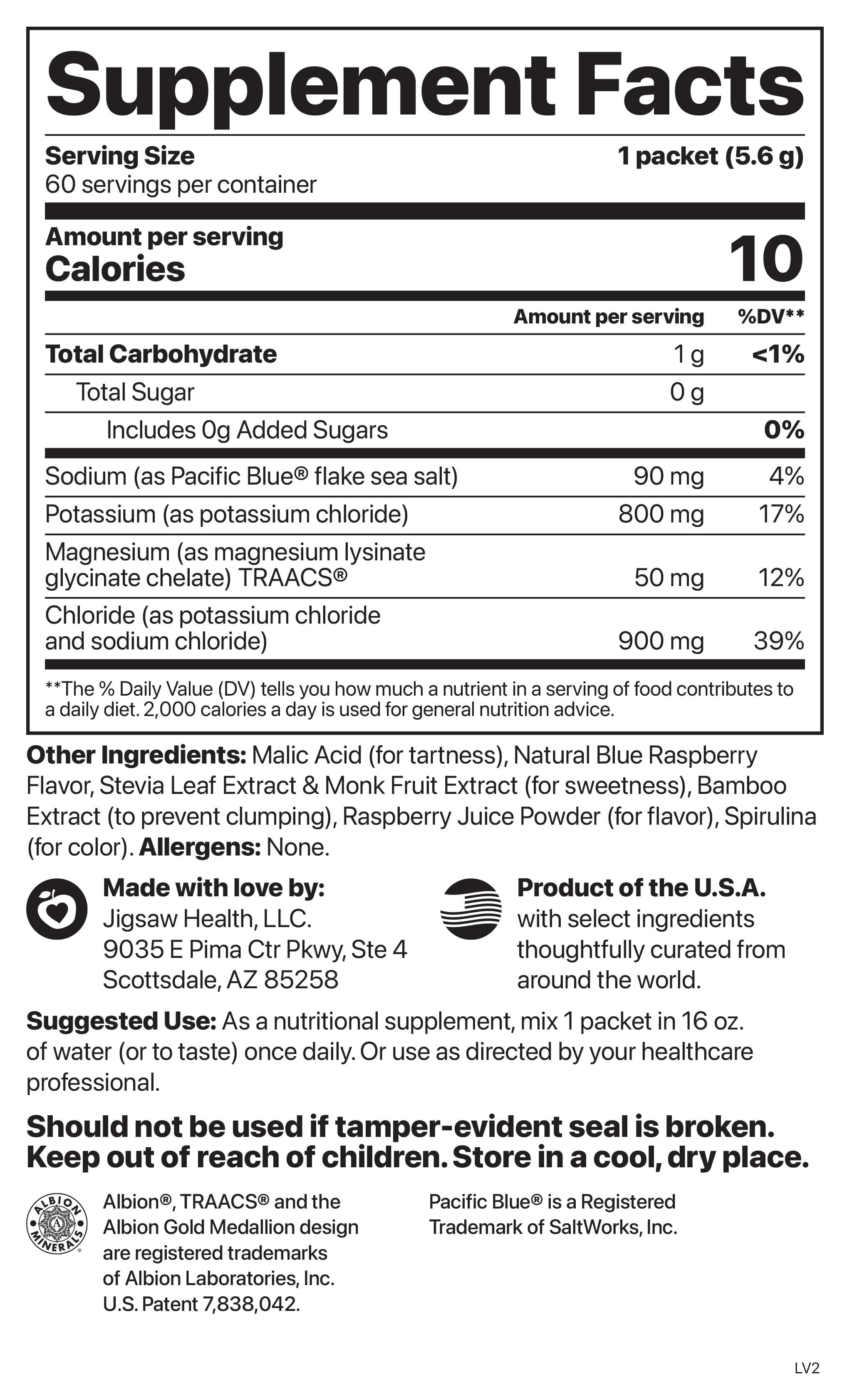 Potassium Cocktail™ Blue Raspberry Packets