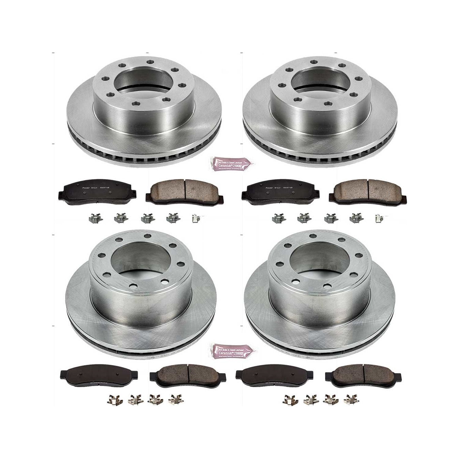 Power Stop Front and Rear Stock Replacement Brake Pad and Rotor Kit KOE2895