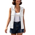 thumbnail image 2 of Chiccall Women Lightweight Quick‑Dry Hooded Sleeveless Vest, Zip‑Up Outdoor Casual Sleeveless Gilet With Functional Pockets, 2 of 10
