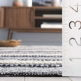 thumbnail image 4 of SAFAVIEH Montauk Marin Striped Cotton Runner Rug, Black/Ivory, 2'3" x 8', 4 of 10