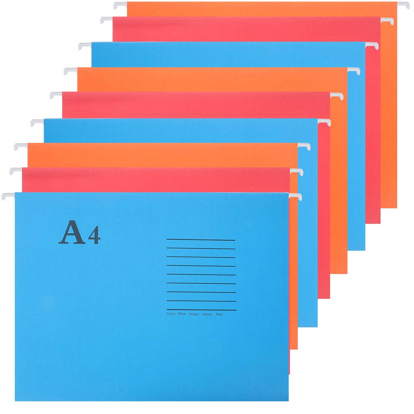 Linaichen 10pcs A4 Hanging File Folders Storage Organizer (Mixed Color)