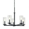 thumbnail image 5 of 43999BK Kichler Lighting Crosby - 5 light Medium Chandelier - with Contemporary Inspirations - 22.25 inches tall by 26.25 inches wide-Black Finish, 5 of 6
