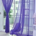 thumbnail image 3 of Farfi Light Transmission Sheer Curtain Bright Color Polyester Comfortable Touch Door Drape for Living Room (Green), 3 of 13