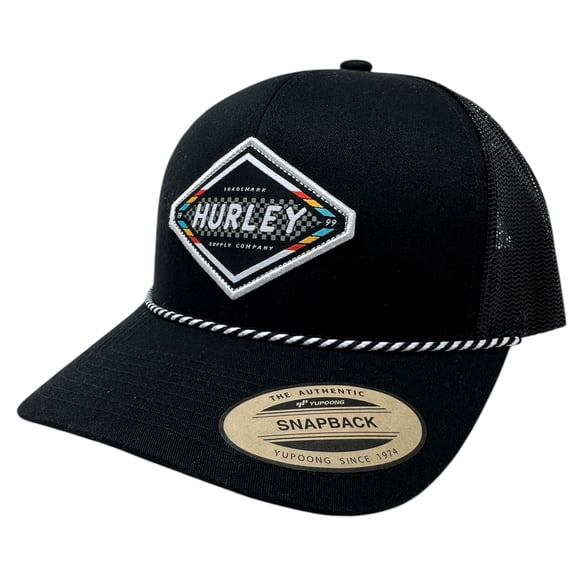 Hurley Men's Trucker Hat Velocity Mesh Snapback Cap (One Size, Black)