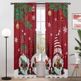 thumbnail image 2 of Goory Xmas Thermal Insulated Blackout Window Drapes Grommet Window Drapes Window Curtain Eeylet Ring Top Room Darkening Curtain Style H W:52"xL:63", 2 of 5