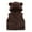 Brown, variant on Toddler Boys Girls Be𝐚r Hooded Vest Sleeveless Zipper Winter Warm Waistcoat Fuzzy Pockets Coat Baby Kids Cute Cozy Overcoat