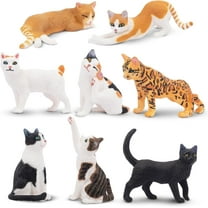Toymany 8PCS Realistic Cat Figurines Toy Set