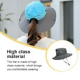 thumbnail image 4 of Worallymy Women Men Outdoor Sun Hat Horse Tail Hole Fisherman Hat Sun Protection Summer Hat, 4 of 7