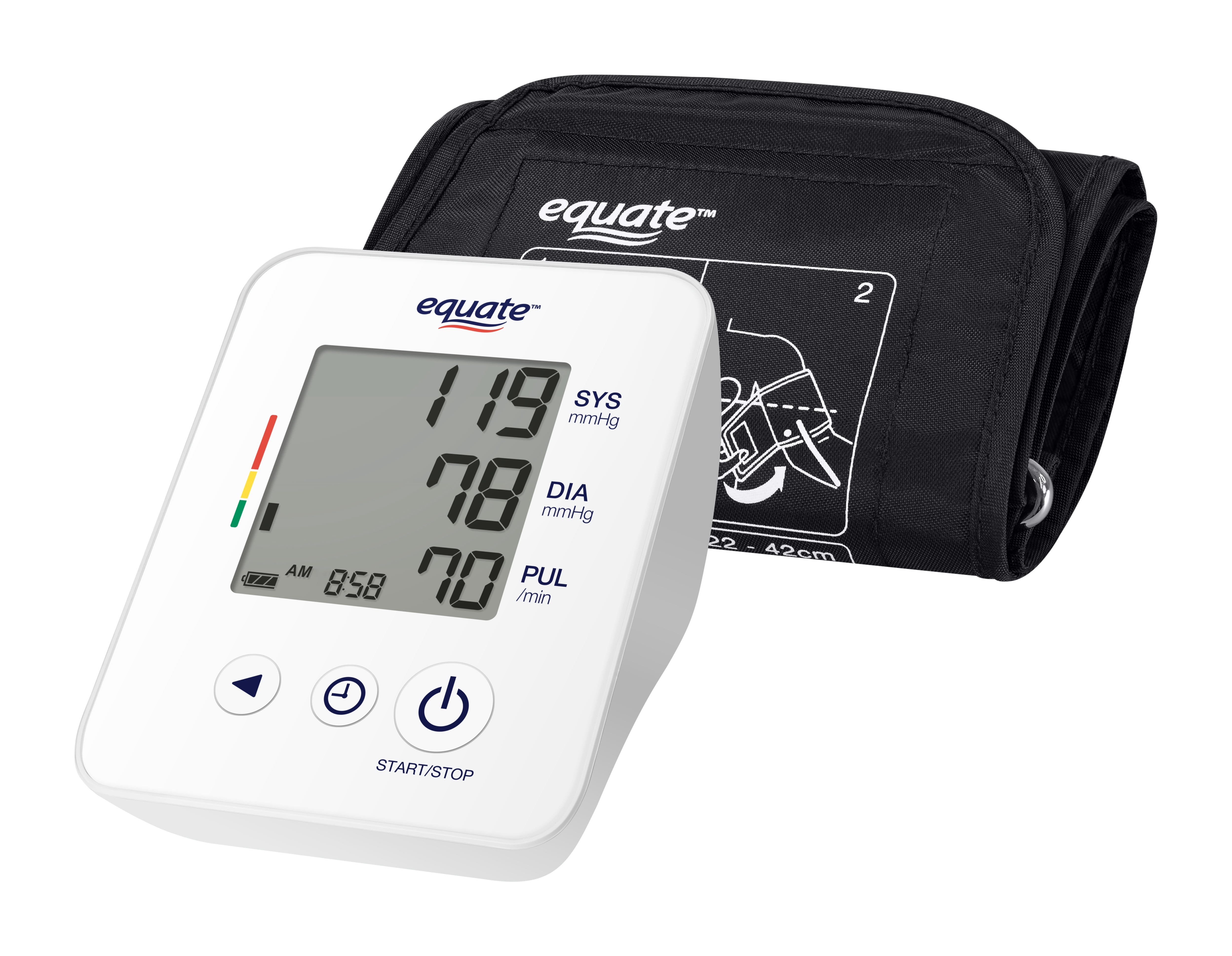 Equate 1 Pro Automatic Digital Blood Pressure Monitor for Home Use, Upper Arm Cuff - UA-4010WM
