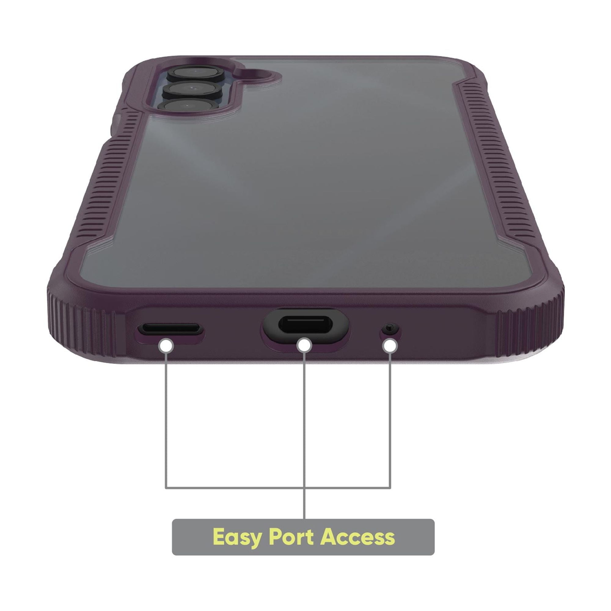 onn Dual-Layer Phone Case for Samsung Galaxy A16 5G - Purple/Clear