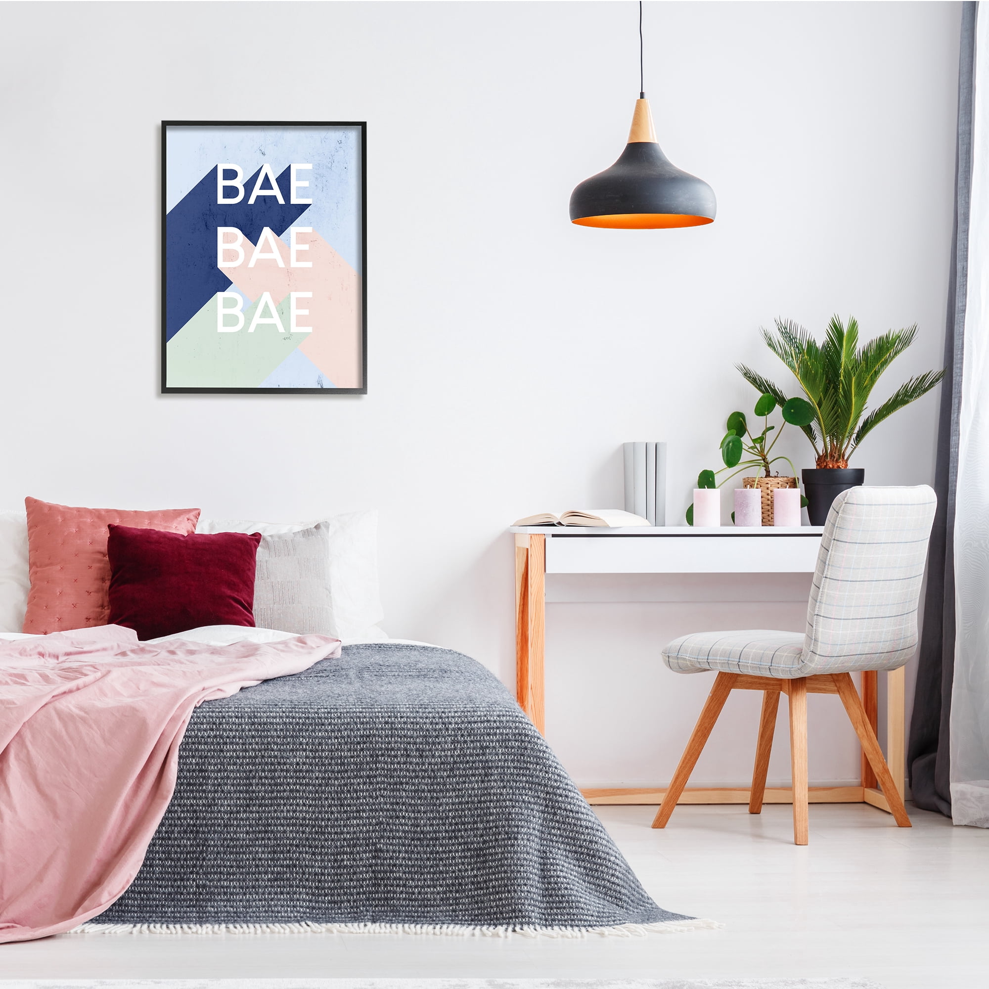 Stupell Industries Bae Bold Pop Typography Phrase Distressed Pattern, 24 x 30, Design by Daphne Polselli