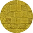thumbnail image 1 of Ahgly Company Tapis Rond Lavable en Machine Intérieur Transitionnel Bisque Foncé Marron, 4 Pieds Rond, 1 of 7