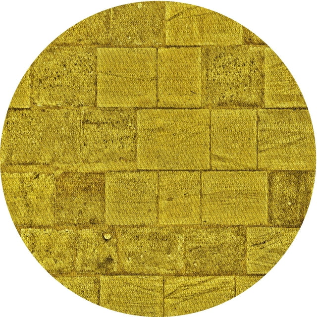 Ahgly Company Tapis Rond Lavable en Machine Intérieur Transitionnel Bisque Foncé Marron, 4 Pieds Rond