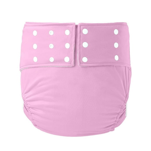 lionlar Reusable Adult Cloth Diaper Incontinence Pants for Disability Men Women Pink