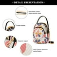 thumbnail image 4 of FORMRS Crossbody Bag for Women Quilted Travel Shoulder Cell Phone Purse with Chain Strap Handbag, Purple Retro Flower, 4 of 7
