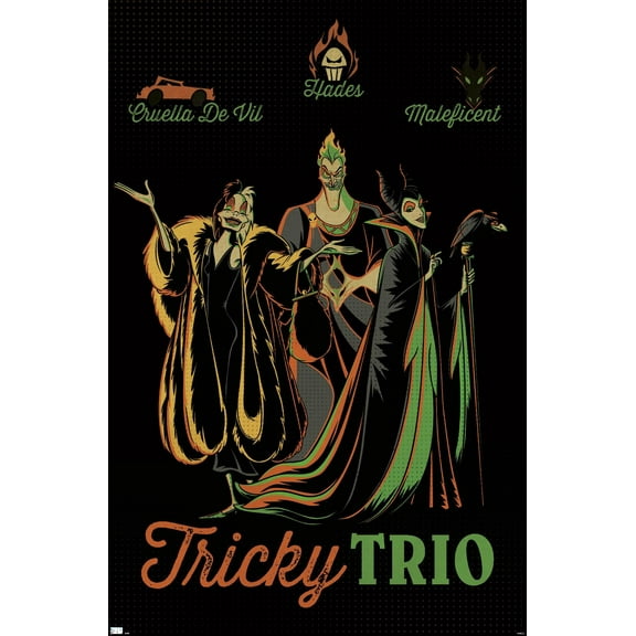 Disney Villains - Tricky Trio Wall Poster, 14.725" x 22.375"