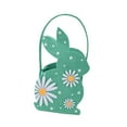 thumbnail image 4 of Suministros para la fiesta de la fiesta del de la Pascua con la bolsa de dulces reutilizables Cesta de conejo de Pascua para el cumpleaños de Verde, 4 of 8