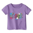 thumbnail image 2 of Piuwrlz Kid Short Sleeve Sweatshirt Girls T-Shirts Purple Size 9 Years, 2 of 4
