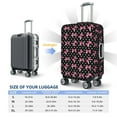 thumbnail image 4 of Lsque polka dot with pink bows Printed Luggage Cover, Travel Luggage Protector,Scratch and Dirt Resistant, Fits 18-32 Inch Luggage-Large, 4 of 7
