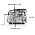 thumbnail image 3 of G-Plus Smoked LED DRL Headlights Fit for Ford F250 F350 F450 F550 Super Duty 2005-2007 Bumper Headlamps, 3 of 11