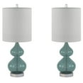 thumbnail image 2 of 510 Design Ellipse Contemporary Glass and Fabric Table Lamps in Blue (Set of 2), 2 of 11