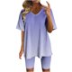 thumbnail image 1 of Blusas para las Mujeres Casual, Cuello en V de Manga Corta Impresa Superior Y Suelto Pantalones Cortos, Conjuntos de Moda de Verano, 1 of 4