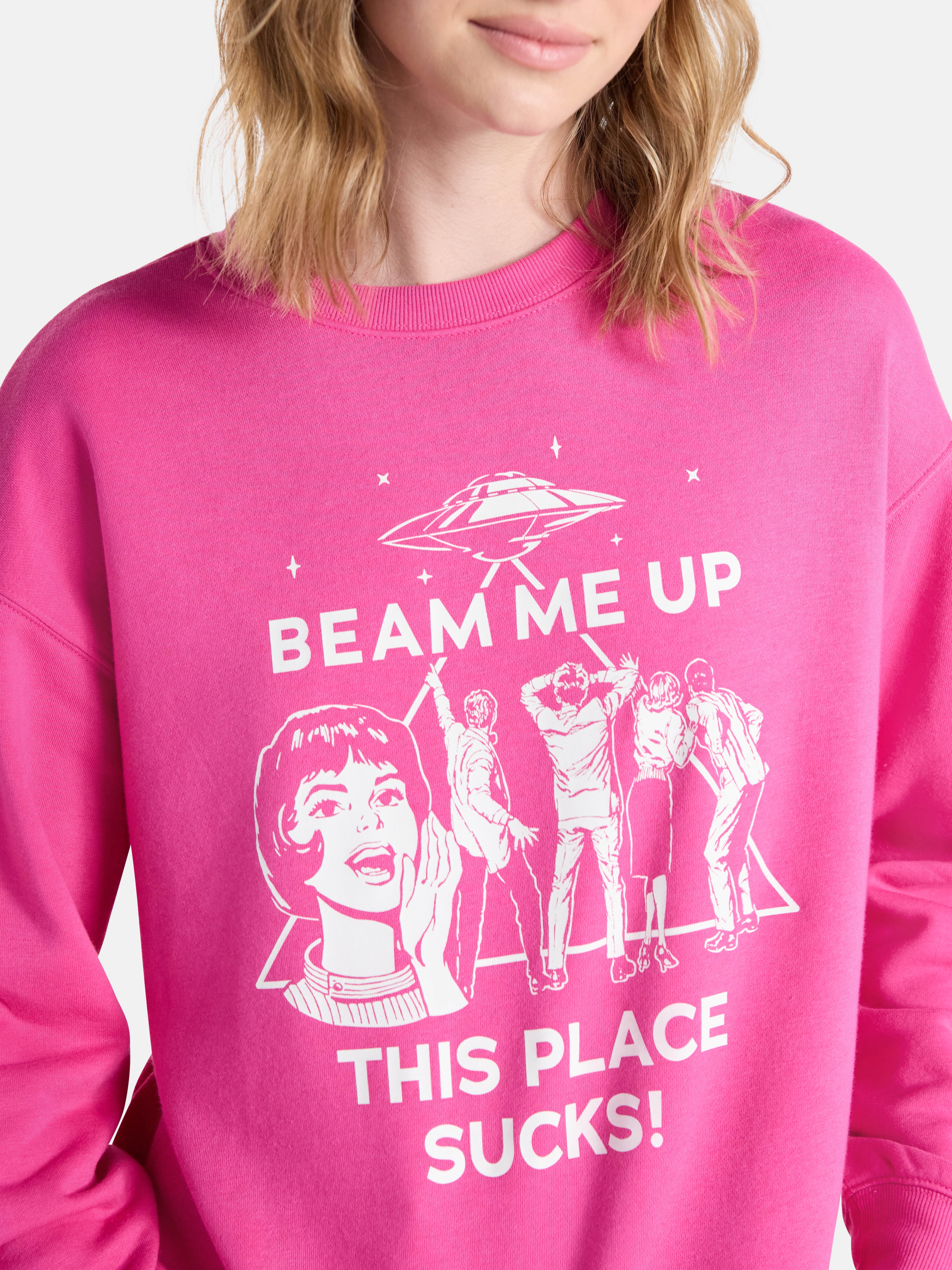 Netflix Stranger Things Oversized Fleece Sweatshirt from No Boundaries, Women’s Plus