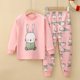 thumbnail image 1 of Conjunto de pijamas de manga larga para niños y niñas, ropa de dormir de algodón de invierno, pijamas de Navidad de dibujos animados de gato, 3, 5, 7, 9, 11T, 1 of 4
