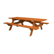 HomeRoots Redwood Solid Wood Outdoor Picnic Table