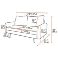 thumbnail image 5 of Pemberly Row 58" Round Arm Fabric Standard Loveseat in Teal Blue, 5 of 10