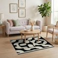 thumbnail image 3 of ODIKA Geometric Contemporary Interlocking Arch Abstract Mid Century Non-Slip Chair-Friendly for Home Office, Gaming Room, Under Desk, 3 of 7