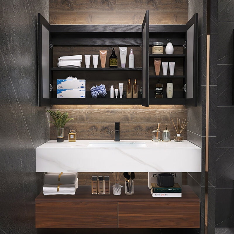 YITAHOME 39 in Bathroom Vanity Floating Wall Mounted Bathroom Cabinet ...