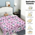 thumbnail image 4 of Hello Kitty Blanket Kawaii Cat Throw Blanket for Girls Kids, Super Soft Fleece Warm Cozy Plush Gifts Blankets for Sofa Bed, 4 of 6