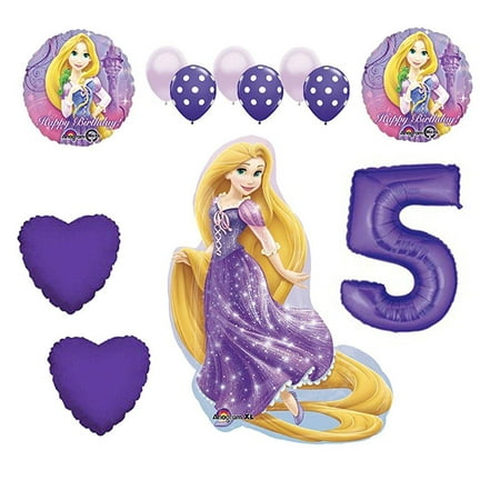 Tangled Rapunzel Disney 5th Birthday Party Balloons