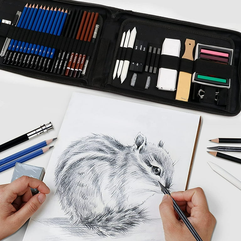 Drawing Pencils Art Kit, Drawing Pens Professional Art Graphite Charcoal  Paint Drawing Tools for Artists Students Teachers Beginners 
