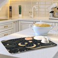 thumbnail image 6 of Moon in Black Dish Drying Mat Dish Drainer Rack Mats Water Absorbent Non-Slip Easy Clean Heat Resistant for Kitchen Counter, 6 of 8