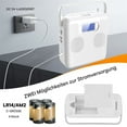 thumbnail image 3 of Reproductor de CD Portátil Multifuncional con Bluetooth, USB, Radio FM y Conversión CD a MP3 - Blanco, 3 of 6