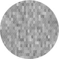 thumbnail image 1 of Ahgly Company Tapis Rond Lavable en Machine Intérieur Transitionnel Gris Platine, 3 Pieds Rond, 1 of 7